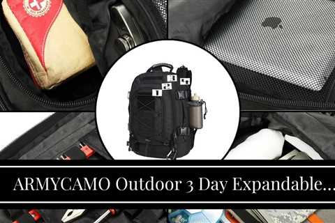 ARMYCAMO Outdoor 3 Day Expandable 40-64L Backpack Military Tactical Hiking Bug Out Bag