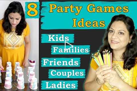 8 Party Games Ideas | Minute to win it | Indoor Games for kids and Family | Kitty party games (2022)