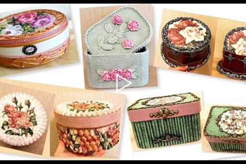 DIY/5 Beautiful jewelry boxes ideas / Home decor ideas/Cardboard craft