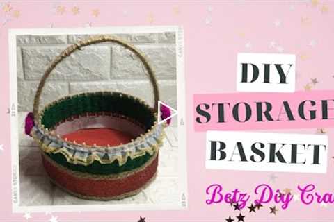 DIY STORAGE BASKET I CARDBOARD AND JUTE CRAFTS I BETZ DIY CRAFTS