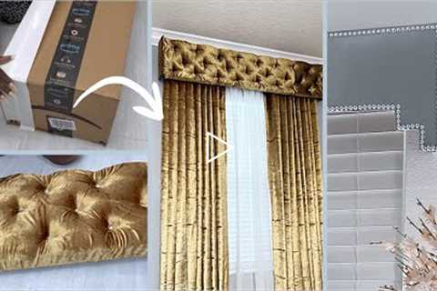 AMAZING *NO SEW* Cardboard WINDOW Cornice That is Surprisingly Easy and CHEAP!