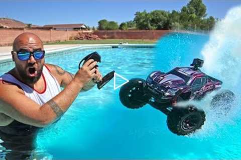 Driving Remote Control RC Cars Across The Water!!