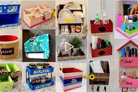 13 Cool Cardboard box ideas💡| 13 Best out of waste Craft ideas using Cardboard| Cardboard..