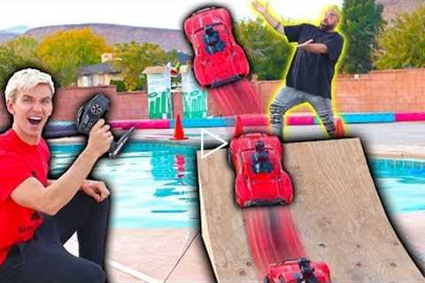 RC CAR POOL JUMP!!