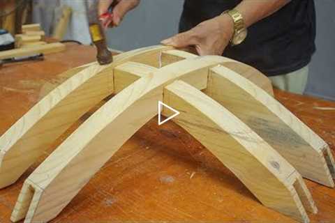 Extremely Ingenious Skills Curved Woodworking Craft Worker // Table Design With Inspiring Curves