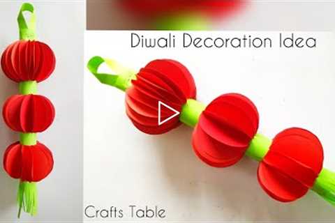 This Diwali lit your Homes with this Beautiful Diwali Decoration Craft Idea | DIY Paper lamp