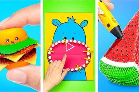 AMAZINGLY CRAFTS IDEAS FOR COOL PARENTS || 3D PEN, POLYMER CLAY AND CARDBOARD CRAFTS