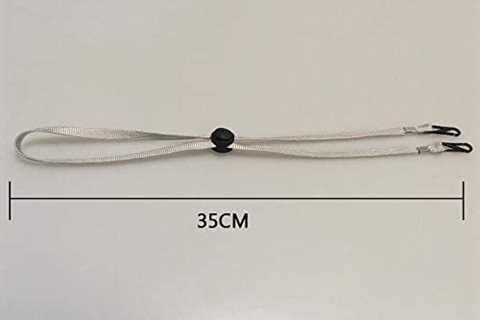 2PCS 70cm/21.56″ Adjustable Gray Nylon Cap Retainer Windproof Cap Rope Belt Removable Hat Chin Cord ..