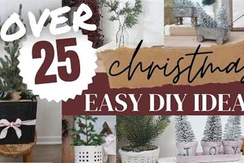 MORE THAN 25 Christmas DIY ideas • simple easy decor ideas for Christmas • trees & greenery..