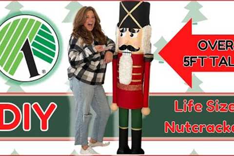 🎄Dollar Tree Christmas DIY *LIFE SIZE* Nutcracker!