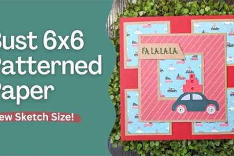 Bust 6x6 Patterned Paper | New Size for Square Cards