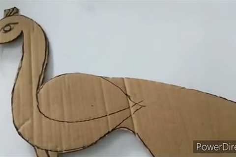 Beautiful peacock making | must watch| best cardboard craft ideas