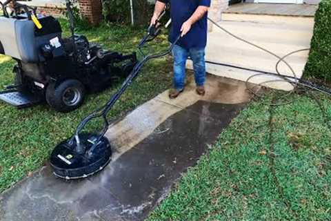 RETURN to RENTERS HOUSE to do FREE POWERWASHING on the FILTHY SIDEWALKS - INSANE TRANSFORMATION!!!