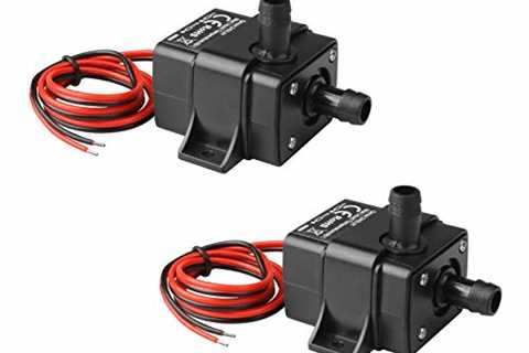 MOUNTAIN_ARK 2 Pack DC 12V Mini Submersible Water Pump 240L/H 63 Gallon for Aquarium Garden Pond..