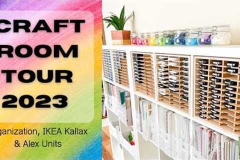 Craft Room Tour with Organization Hacks, IKEA Kallax & Alex Units #craftroom #organizationhacks