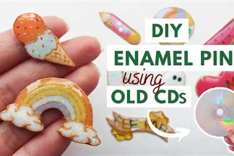 How To Make Enamel Pins Using Old CDs & Resin - AMAZING DIY IDEAS FROM EPOXY RESIN