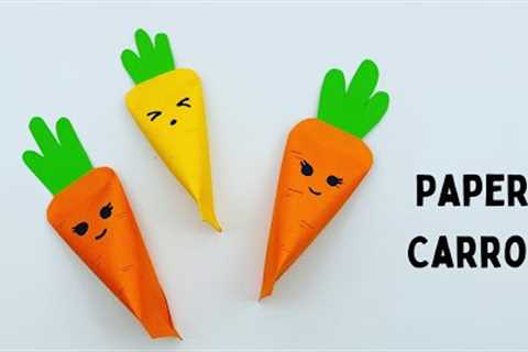 How To Make Easy Paper CARROT For Kids / Nursery Craft Ideas / Paper Craft Easy / KIDS crafts