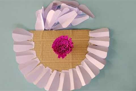 easy paper wall hanging ideas | cardboard reuse | diy wall decor ideas @RUPALICREATIVEIDEAS