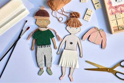 Paper dolls of recycled cardboard – DIY by Søstrene Grene