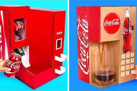 Serve Coke In Style || 2 DIY Cardboard Coca Cola Vending Machines