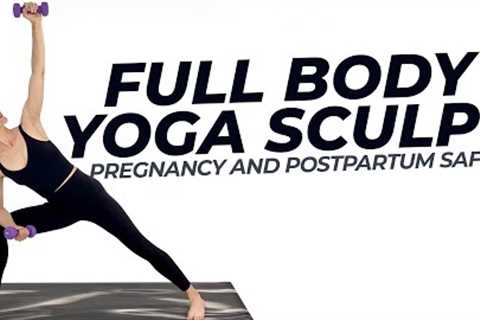 35-Min Yoga Sculpt (Pregnancy and Postpartum Safe) Optional Light Weights