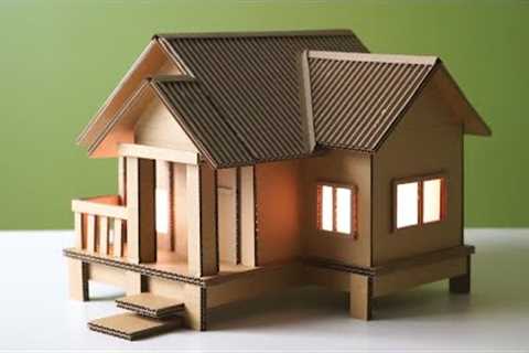 Awesome ! Make a Beautiful Cardboard House with L.E.D / for project