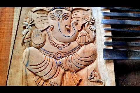 |Ganapathy wood carving|beginners tutorial|wood working|UP wood art| Ganesh wood work|