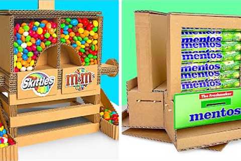 2 Amazing Candy Dispensers from Cardboard || Easy And Fun Candy Storage Devices