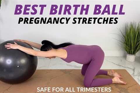 Best Birth Ball Pregnancy Stretches (Feels AMAZING) 20 Minute Pregnancy Stretching Exercises