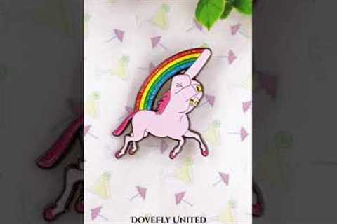 Middle Finger Unicorn CUSTOM SOFT ENAMEL LAPEL PINS