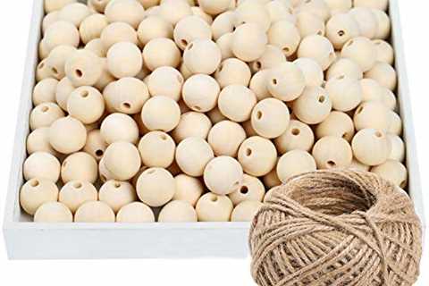 300 Pieces 20mm Unfinished Wooden Bead Natural Wood Beads Natural Color Round Loose Wood Spacer..