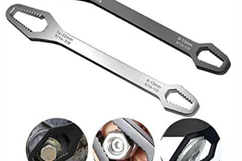 2 Pack Universal Torx Wrench Tool - Adjustable Universal Torque Wrench - 8-22mm Self-Tightening..