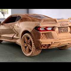 Wood Carving –  2020 Chevrolet Corvette C8 – Woodworking Art