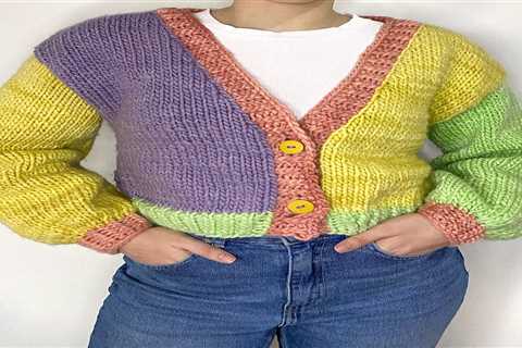 Knit a Miss Match Chunky Cardigan For Spring Or Have One Made!