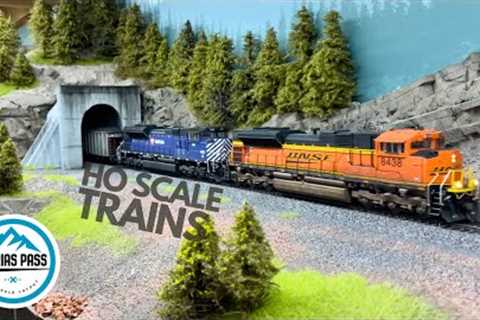 Chasing HO Scale Trains on Marias Pass