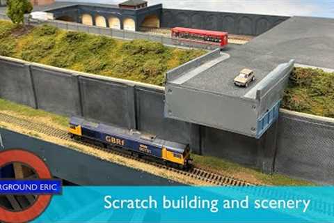 London Underground model railway build 11 - scratch building walls & scenery work