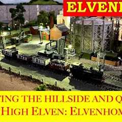 Creating the hillside and quarry face on my model railway layout: Elvenhome EP 154