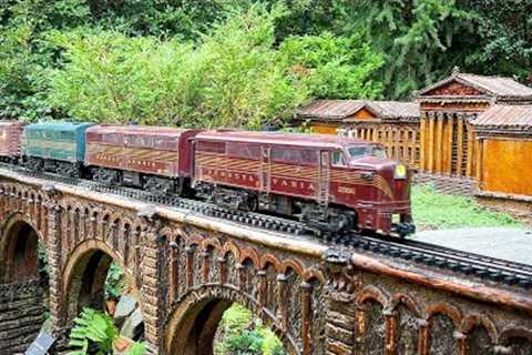 Large Model Railroad G Scale Gauge Train Layout - Garden Railway at the Morris Arboretum