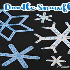 Craft Stick Doodle Snowflakes