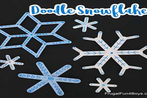 Craft Stick Doodle Snowflakes