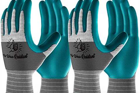 TOBEHIGHER Breathable Rubber Garden Gloves - 6 Pair