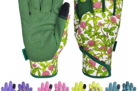 MSUPSAV Synthetic Leather Gardening Gloves, Touch Screen, Medium