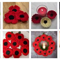 9 Knit & Crochet Poppy Patterns To Observe Remembrance Day On November 11th
