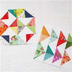 Half Square Triangle Scrap Quilt Blocks 18 + 19