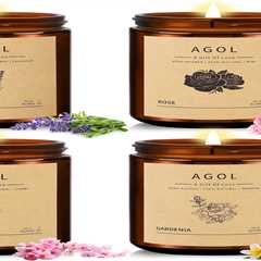 Aromatherapy Scented Candles: 4-Pack Soy Candles Gift Set - Lavender, Rose, Cherry, Gardenia