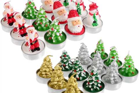 Garneck Christmas Scented Candles - Set of 24 Tealight Xmas Decor