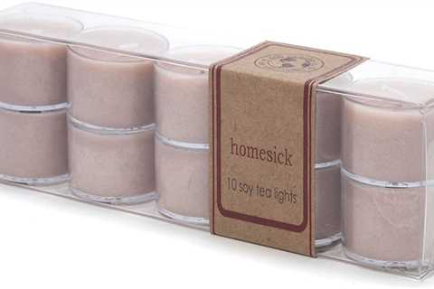 Eco Candle Co. Homesick Tea Light Candles - 100% Soy Wax, 10-Pack